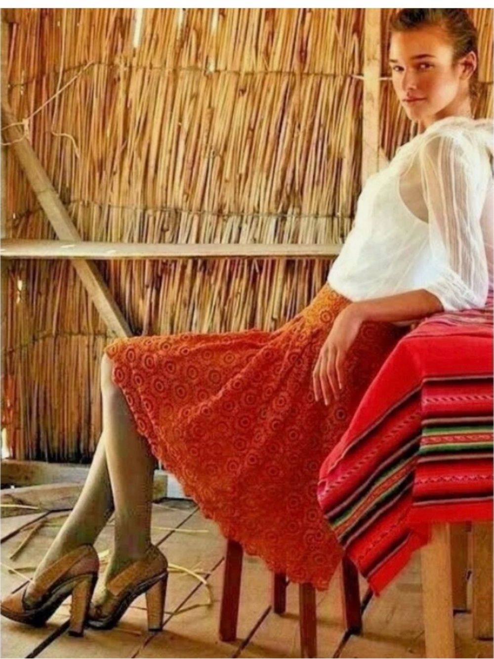 Moulinette Soeurs Tuberosa Lace Skirt